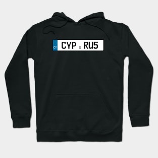 Cyprus car license plate Hoodie